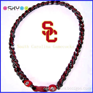 Us American Football Tornado Braided Rope Germanium Titanium Necklaces (P055)